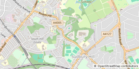 Map of Harrow, Middlesex