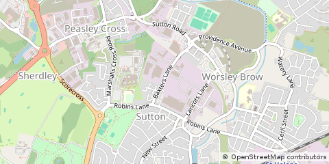 Map of ST Helens, Merseyside