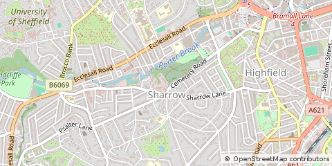 Map of Sheffield