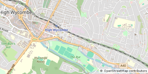 Map of High Wycombe, Buckinghamshire