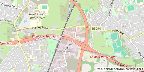 Map of Cheadle, Cheshire