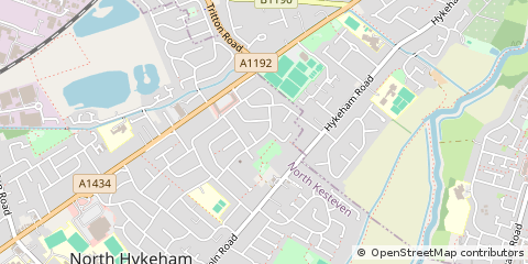 Map of Lincoln, Lincolnshire