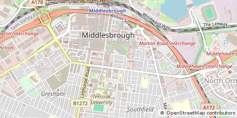 Map of Middlesbrough