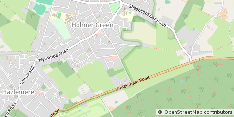 Map of Holmer Green, High Wycombe