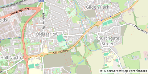 Map of OLD Harlow, Essex