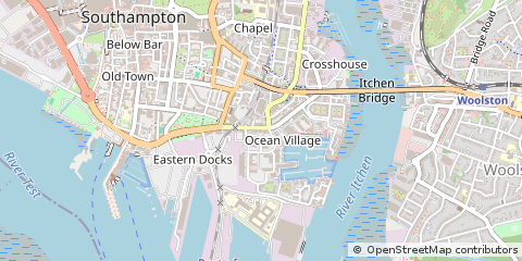 Map of Southampton, Hampshire