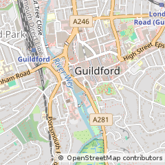 Map of Guildford, Surrey