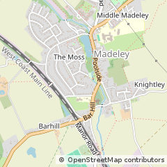 Map of Crewe, Staffordshire