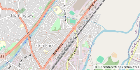 Map of Burton-on-Trent, Staffordshire