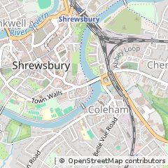 Map of Shrewsbury, Shropshire