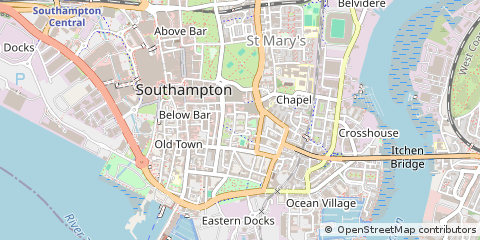 Map of Southampton, Hampshire