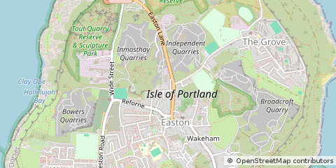 Map of Portland, Dorset