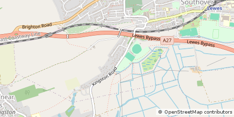 Map of Lewes, East Sussex