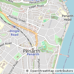 Map of Penarth, Vale of Glamorgan