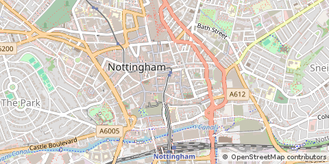 Map of Nottingham, Nottinghamshire