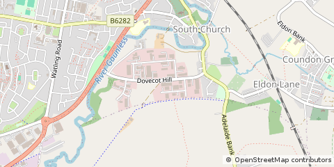 Map of Bishop Auckland, County Durham
