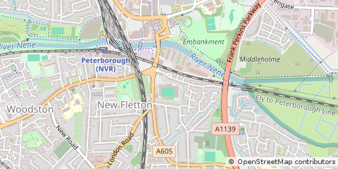 Map of Peterborough, Cambridgeshire