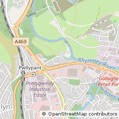 Map of Caerphilly, MID Glamorgan