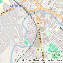 Map of Ballymena, Co Antrim