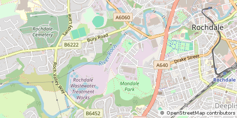 Map of Rochdale, Lancashire