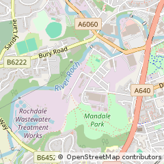 Map of Rochdale, Lancashire