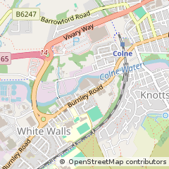 Map of Colne, Lancashire