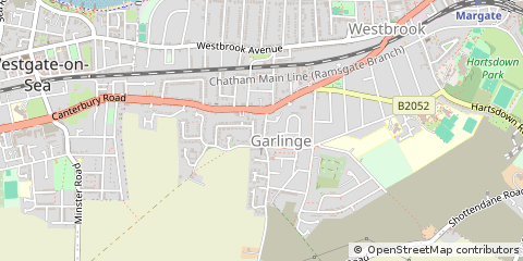 Map of Margate, Kent