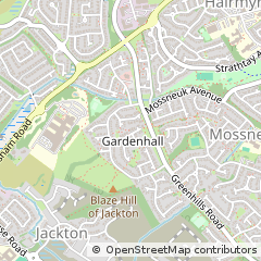 Map of East Kilbride, South Lanarkshire