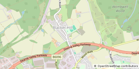 Map of Barnsley, South Yorkshire