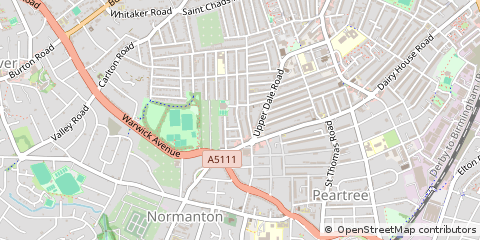 Map of Derby, Derbyshire