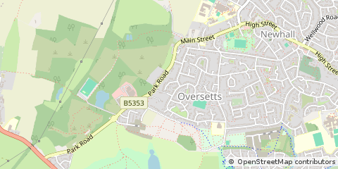 Map of Swadlincote, Derbyshire