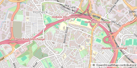 Map of Leeds, West Yorkshire