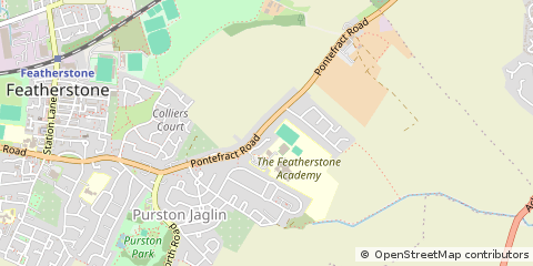 Map of Pontefract, West Yorkshire
