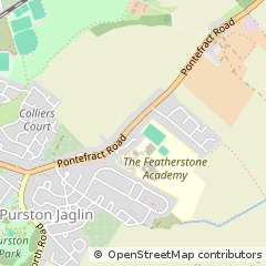 Map of Pontefract, West Yorkshire