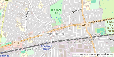 Map of Romford, Essex