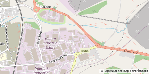 Map of Coalville, Leicestershire