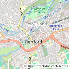 Map of Hertford, Hertfordshire