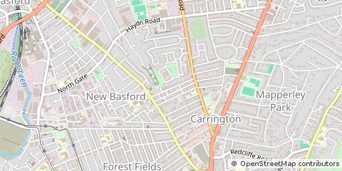 Map of Nottingham, Nottinghamshire