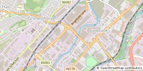 Map of Sheffield, South Yorkshire