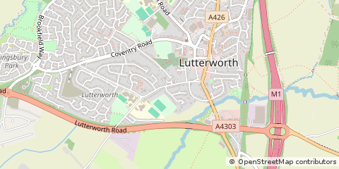 Map of Lutterworth, Leicestershire