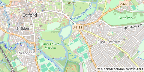 Map of Oxford, Oxfordshire