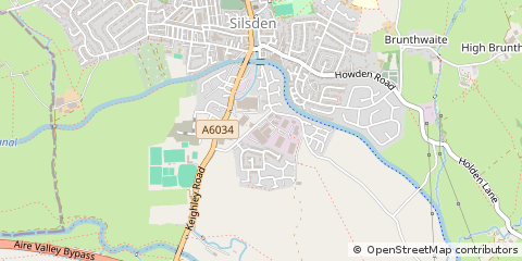 Map of Keighley, West Yorkshire