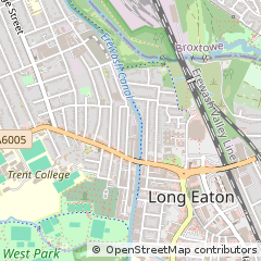 Map of Long Eaton, Nottingham