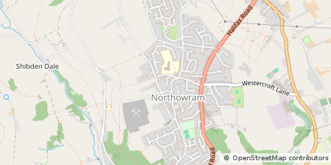 Map of Halifax, West Yorkshire