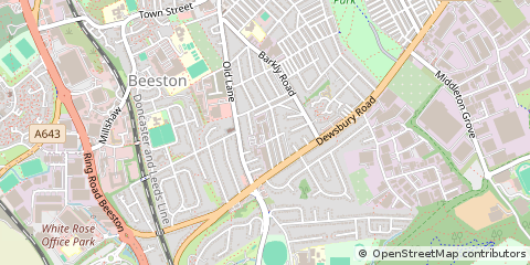 Map of Leeds, Surrey