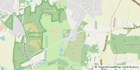 Map of Chelmsford, Essex