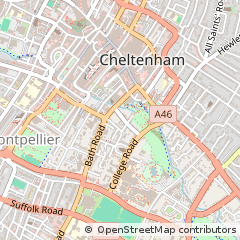 Map of Cheltenham, Gloucestershire