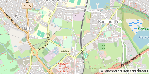 Map of Farnham, Surrey