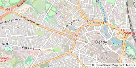 Map of Derby, Derbyshire