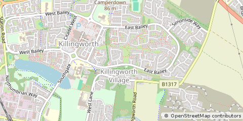 Map of Newcastle Upon Tyne, Tyne and Wear